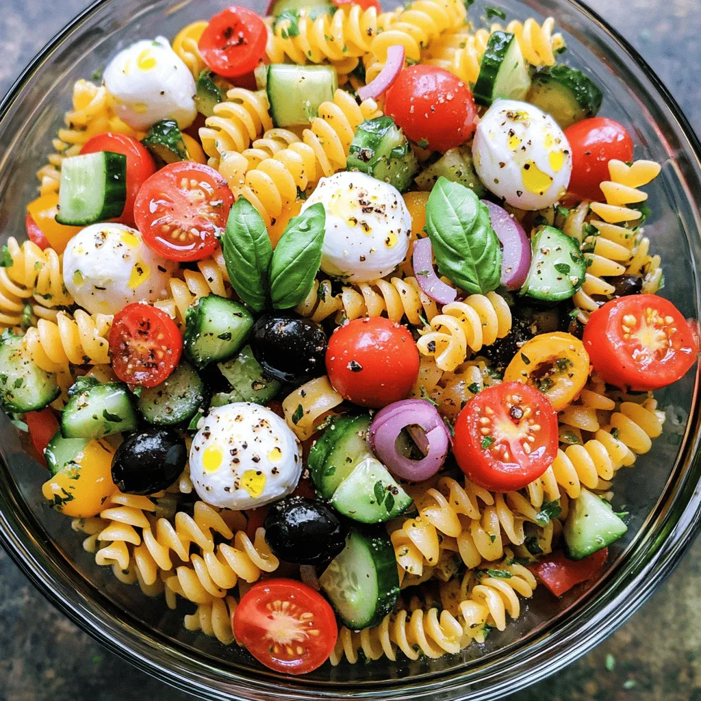 Pasta salad variations bring joy to many meals. You can explore traditional and modern flavors. A classic Italian pasta salad uses fresh ingredients. It often features colorful veggies, cheese, and a zesty dressing.