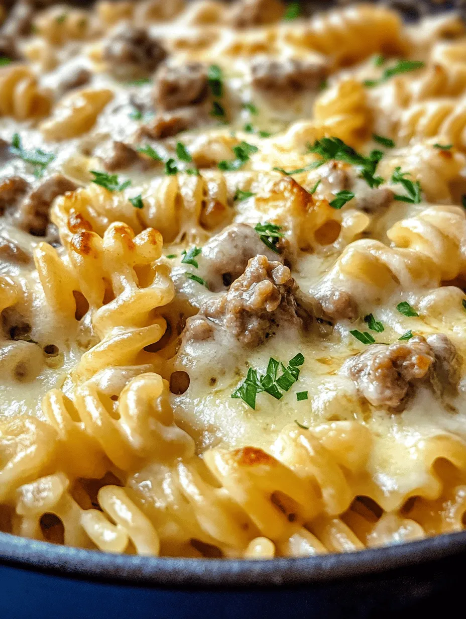 Creamy Beef and Rotini in Garlic Parmesan Sauce: A Comforting Pasta Delight
