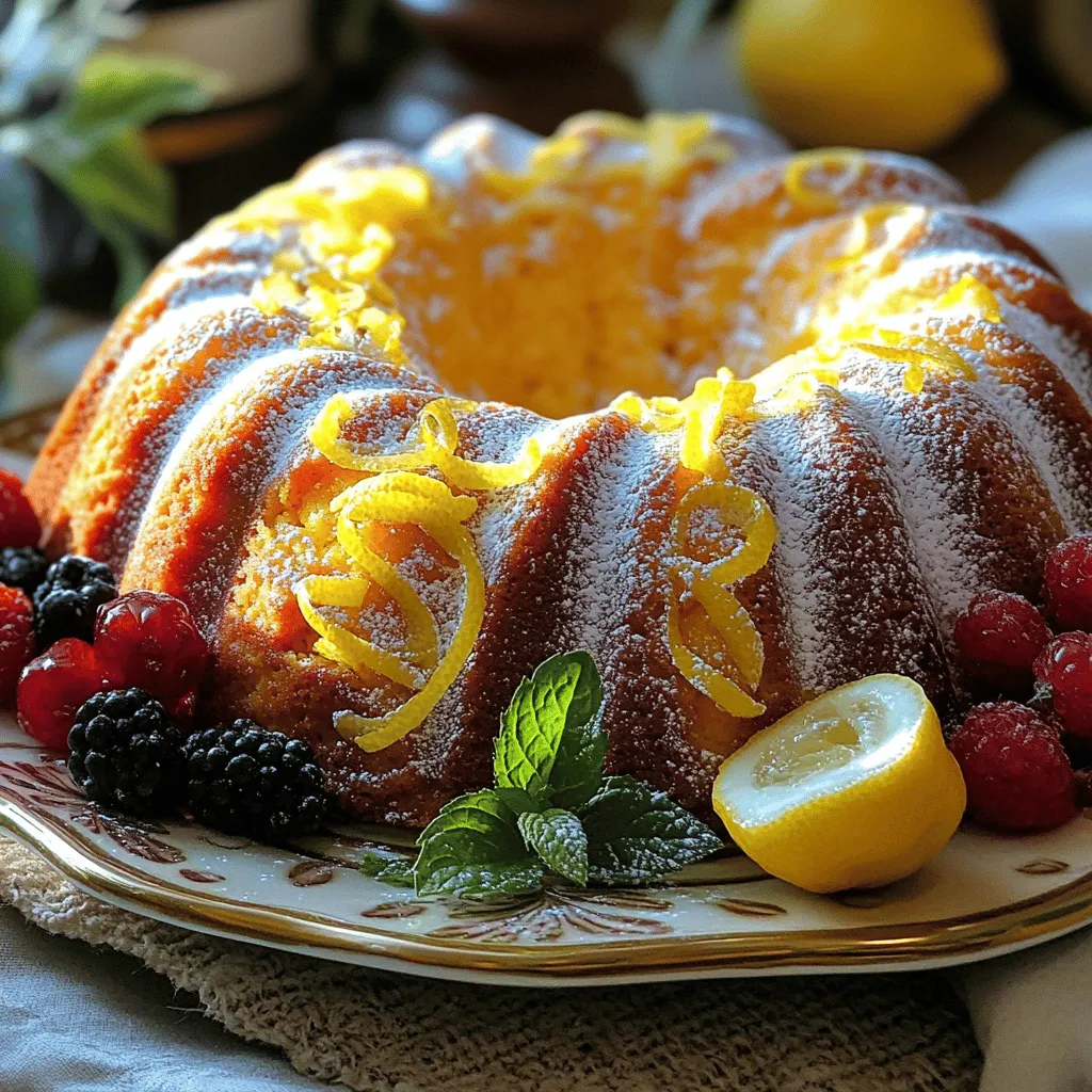 The key ingredients for lemon pound cake create a light, moist treat. You need flour, sugar, butter, eggs, and lemon. Each ingredient plays an important role in the cake