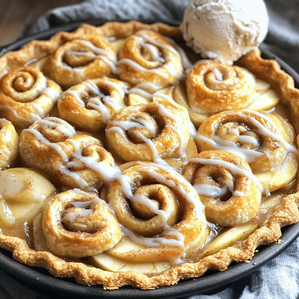 Cinnamon Roll Apple Pie Irresistible Dessert Delight