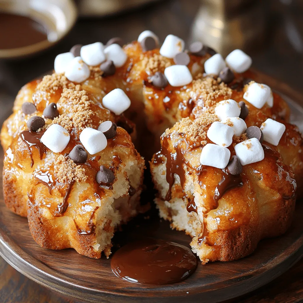 S&#8217;mores Monkey Bread Irresistible Gooey Dessert Treat