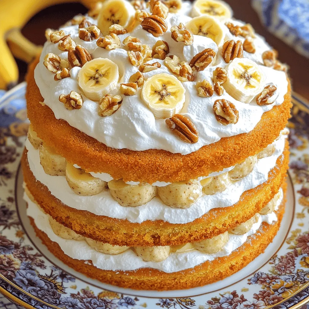 Heavenly Banana Walnut Cream Cake Delightful Recipe