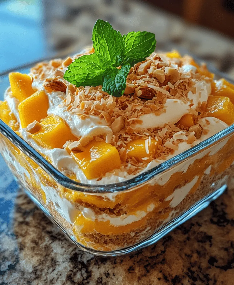 As the warm sun casts its glow and the days stretch longer, there’s no better way to celebrate the season than with a refreshing dessert that embodies the essence of tropical paradise. Enter the Tropical Mango Graham Delight—a luscious treat that combines the sweet, juicy flavor of ripe mangoes with a creamy, dreamy filling, nestled between crunchy layers of graham crackers. This dessert is perfect for summer gatherings, birthday parties, or any special occasion where you want to impress your guests without spending hours in the kitchen.