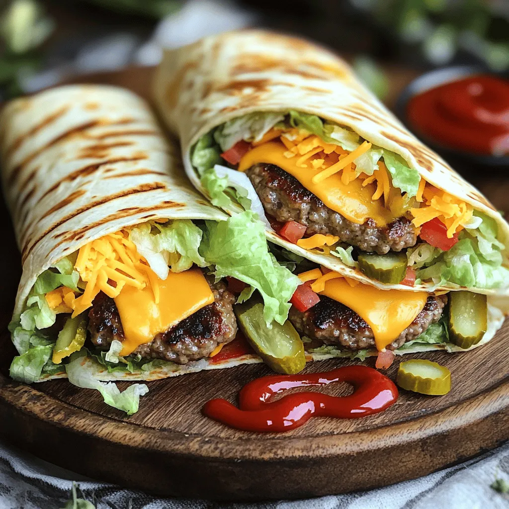 Grilled Cheeseburger Wraps Quick and Tasty Meal Idea