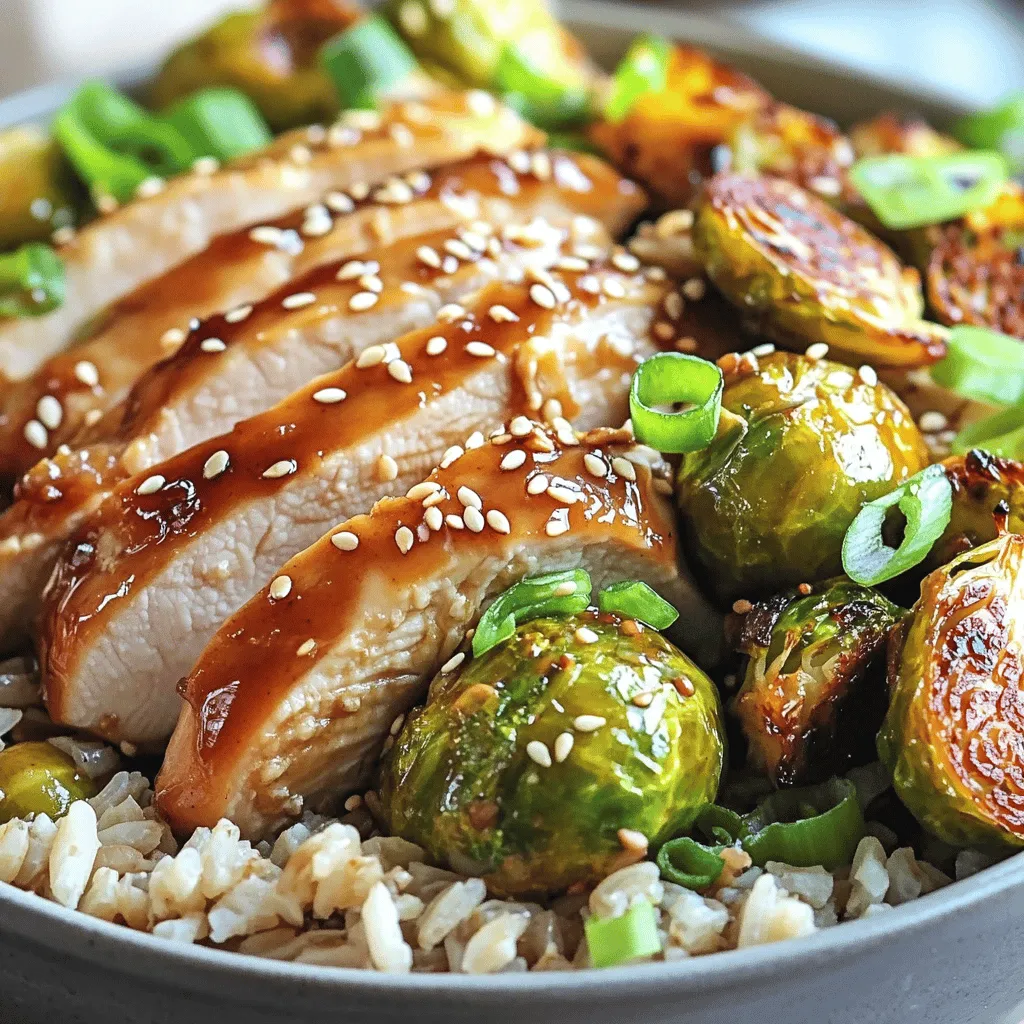 Teriyaki Chicken Bowls with Crispy Brussels Delight