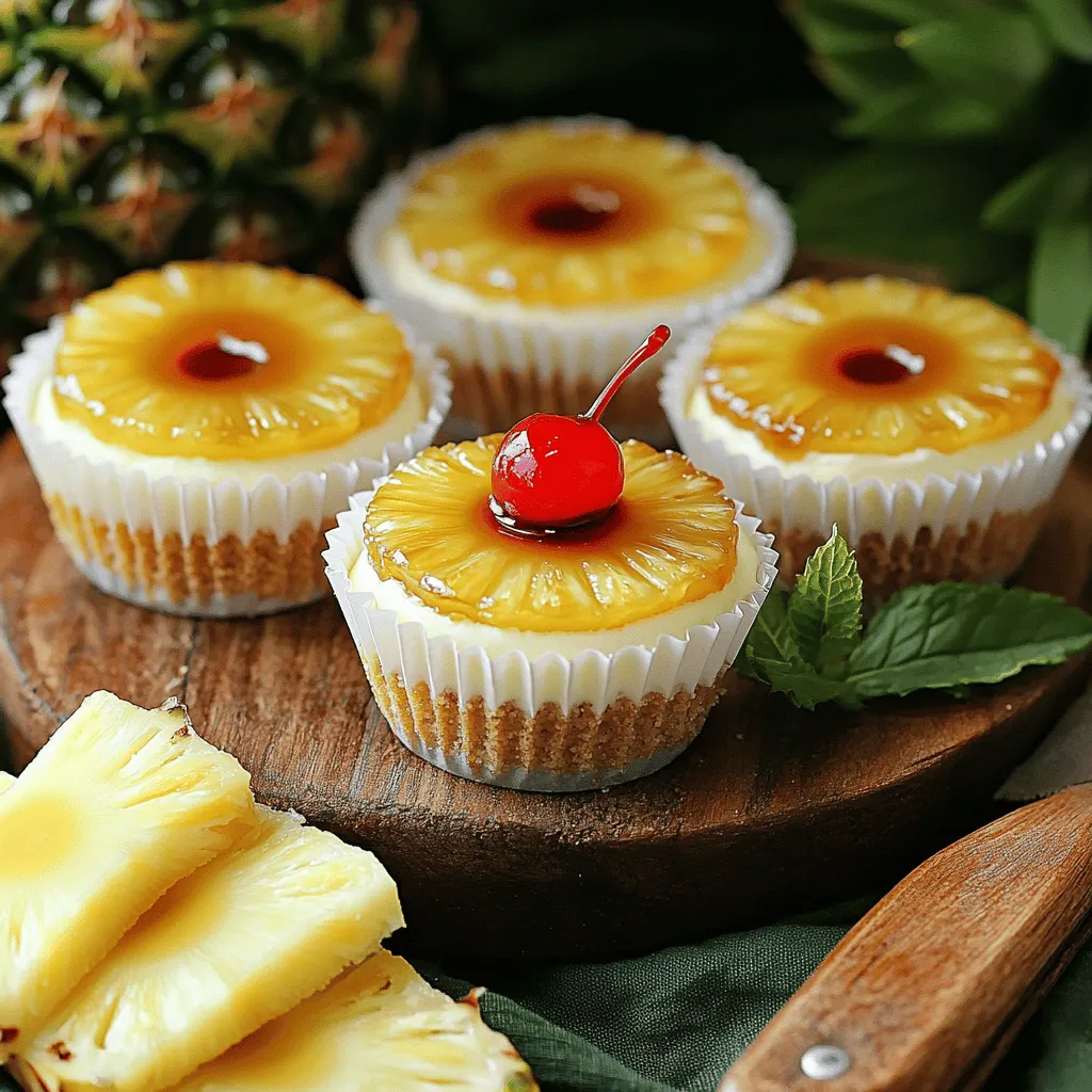 - 1 cup crushed graham crackers - 4 tablespoons unsalted butter, melted - 2 cups cream cheese, softened - 1 cup powdered sugar - 1 teaspoon vanilla extract - 1 cup heavy whipping cream - 1 can pineapple rings in juice, drained (reserve juice) - 1/4 cup brown sugar - Maraschino cherries for garnish