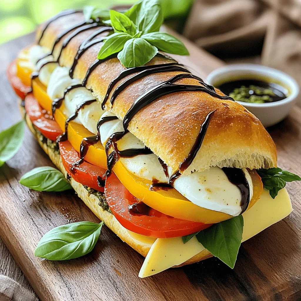 Caprese Sandwich Fresh and Flavorful Delight