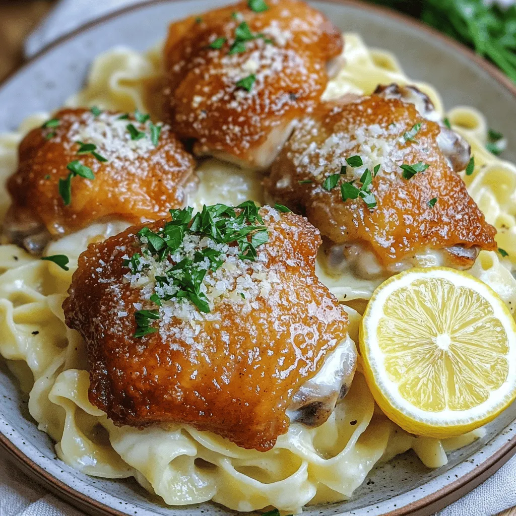 - 4 boneless, skinless chicken thighs - 2 tablespoons olive oil - 2 cups chicken broth