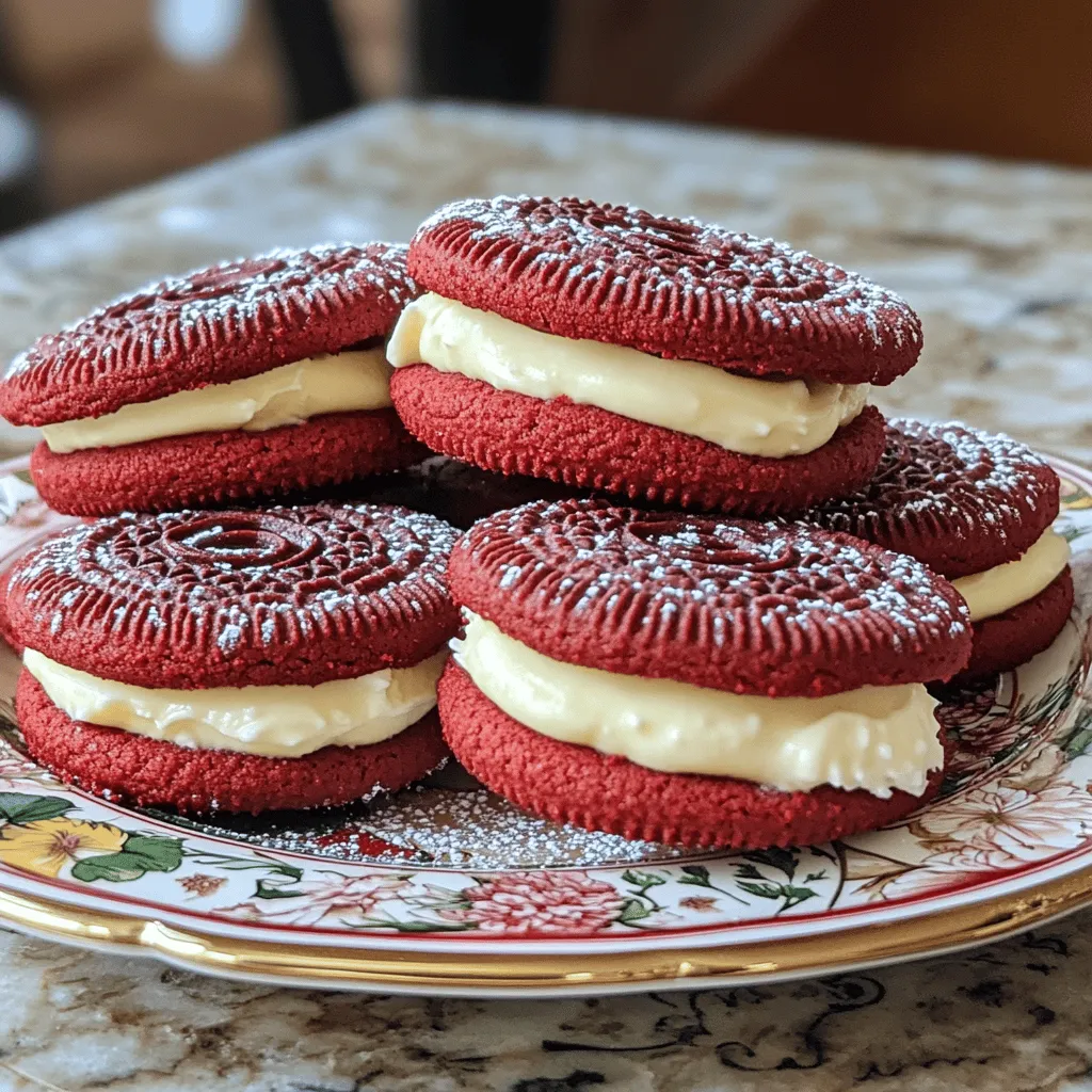 To make red velvet Oreos, you need a few key ingredients. First, let