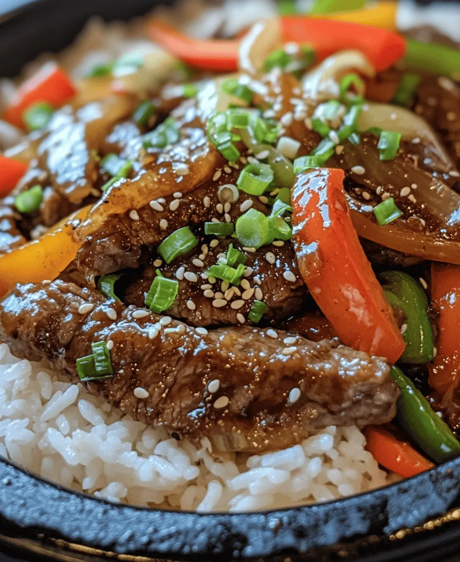 Sizzling Chinese Pepper Steak with Onions is a vibrant dish that showcases the rich and diverse flavors of Chinese cuisine. This dish is a beloved staple in many Chinese restaurants, known for its mouthwatering combination of tender beef, crisp vegetables, and aromatic seasonings. What sets this dish apart is not only its taste but also the dramatic visual appeal of the ingredients sizzling together in a hot pan, creating a symphony of colors and aromas that entice the senses.