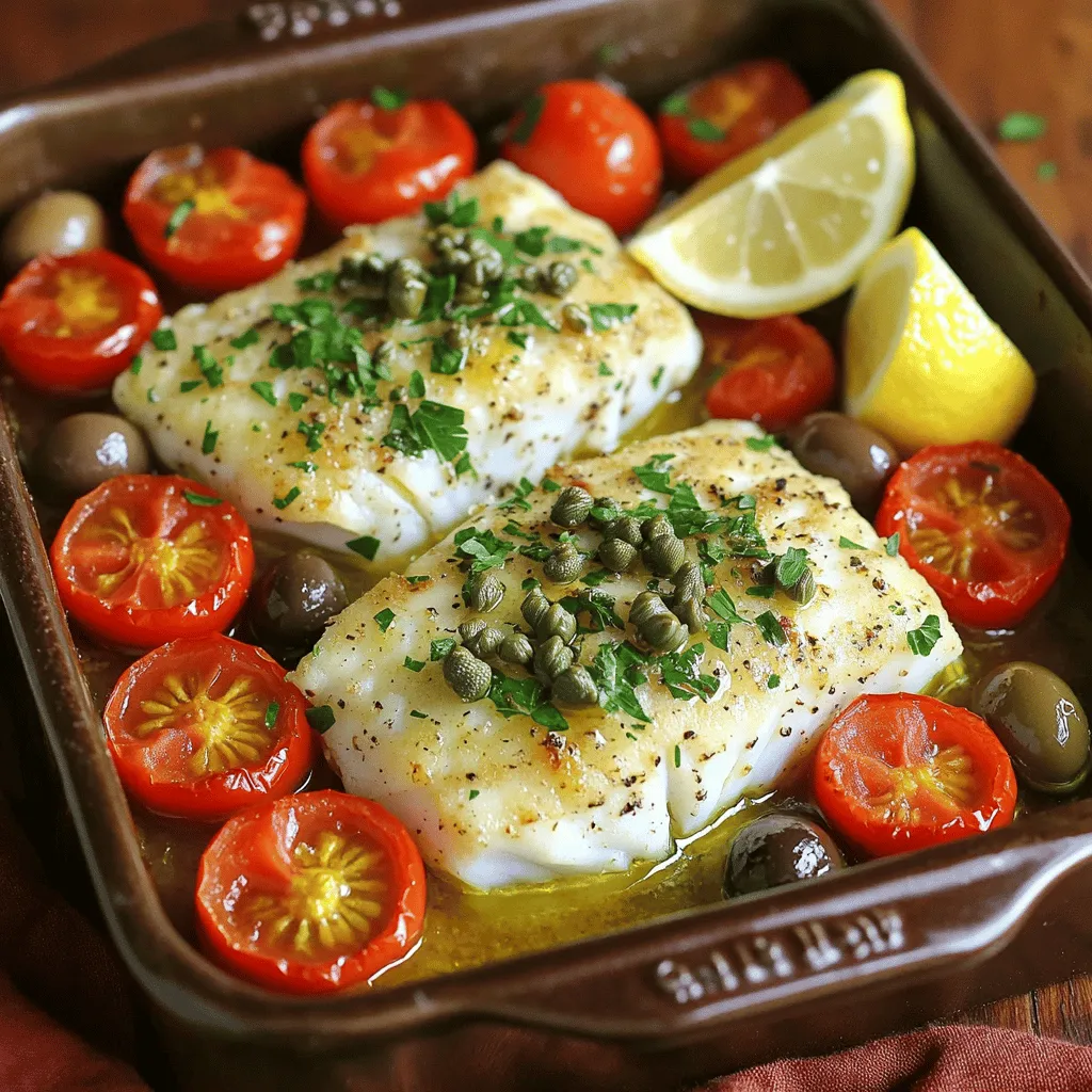 Mediterranean Style Baked Cod Flavorful Dinner Dish