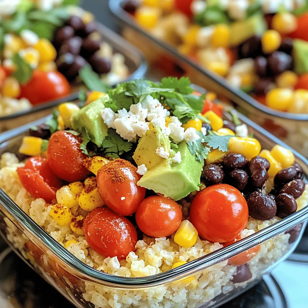 Cauliflower Rice Bowl Flavorful Veggie Mix Delight