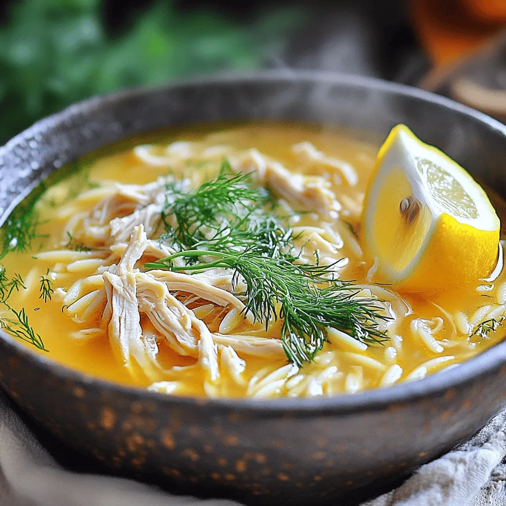 Avgolemono Greek Lemon Chicken Soup Flavorful Delight