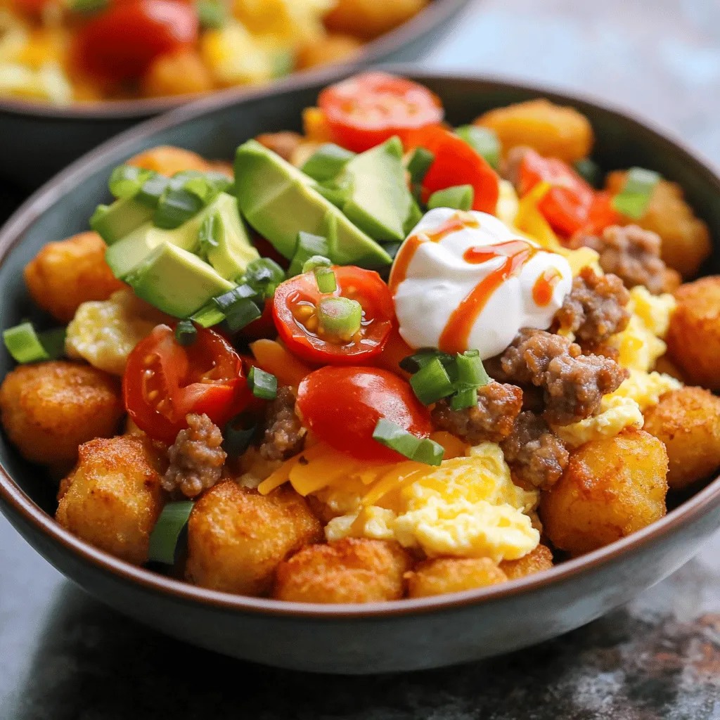 When making a Tater Tot Breakfast Bowl, gathering the right ingredients is key. Here’s what you will need: