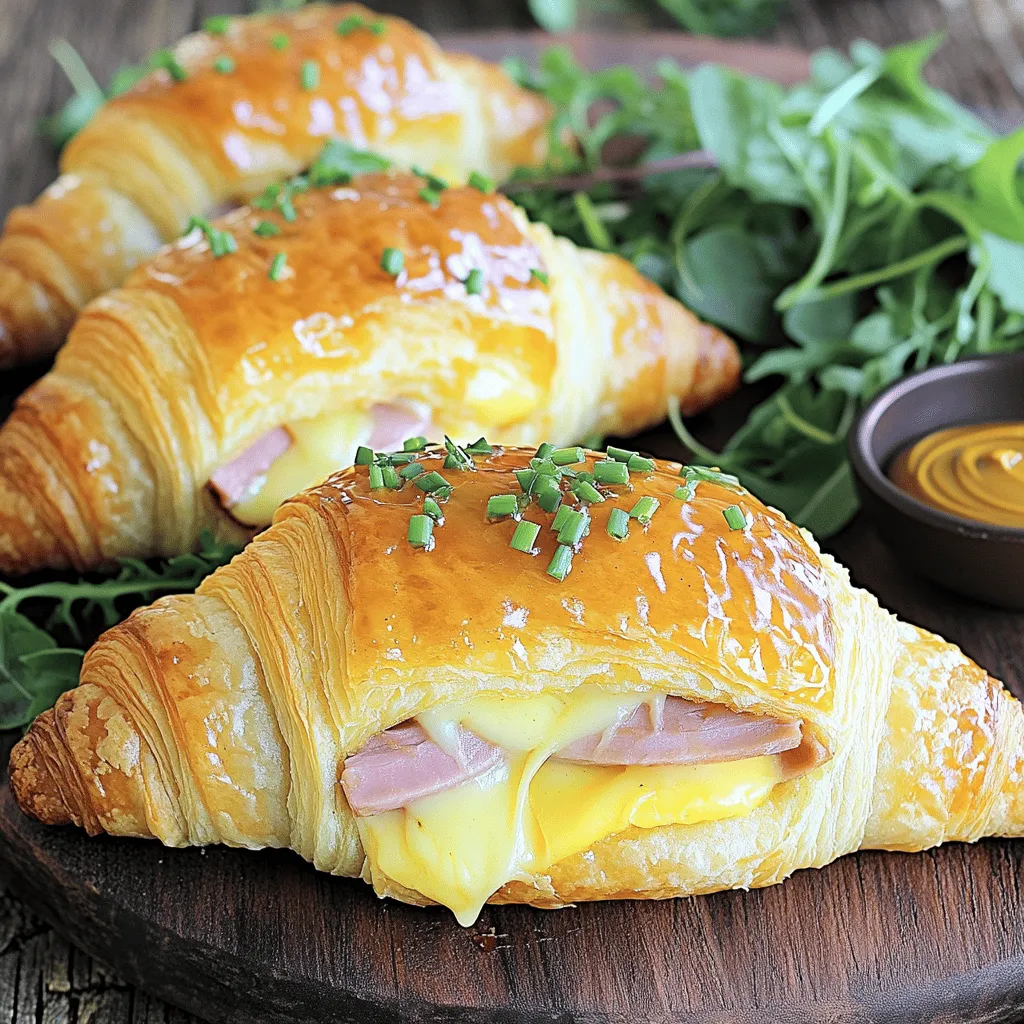 Buttery Ham and Cheese Croissant Savory Breakfast Treat